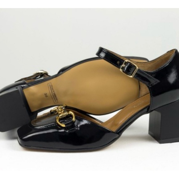 Leather black shoes on low heel, height quality, handmade by Ukranian designers - Picture 10 of 14